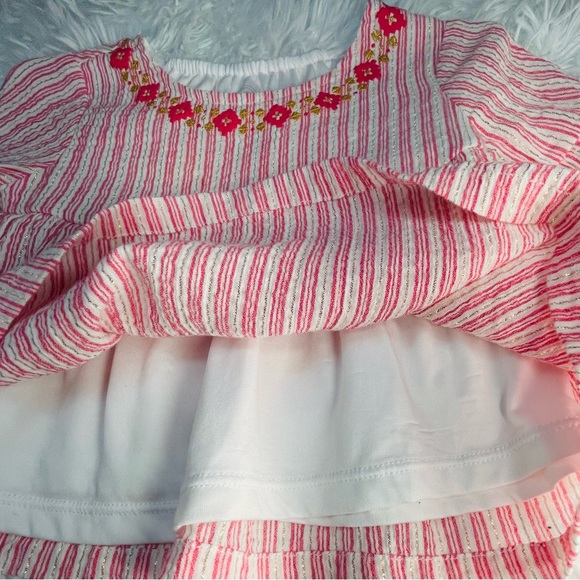 Toddler Girls Top | 2t | pink white gold stripe - Picture 5 of 10